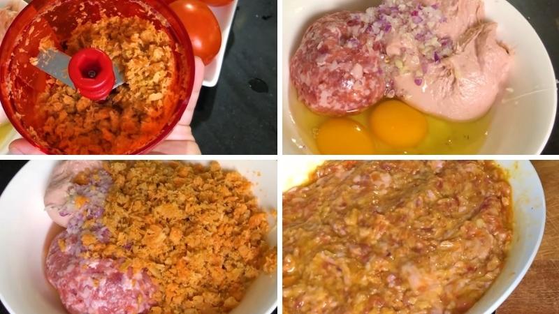 Các bước làm riêu cua với trứng thịt