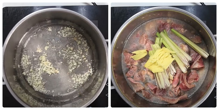Các bước thực hiện món gân bò kho gừng
