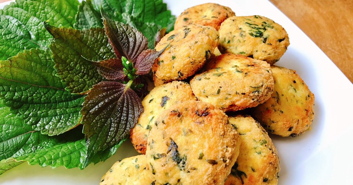 Chả đậu hũ tía tô lá lốt