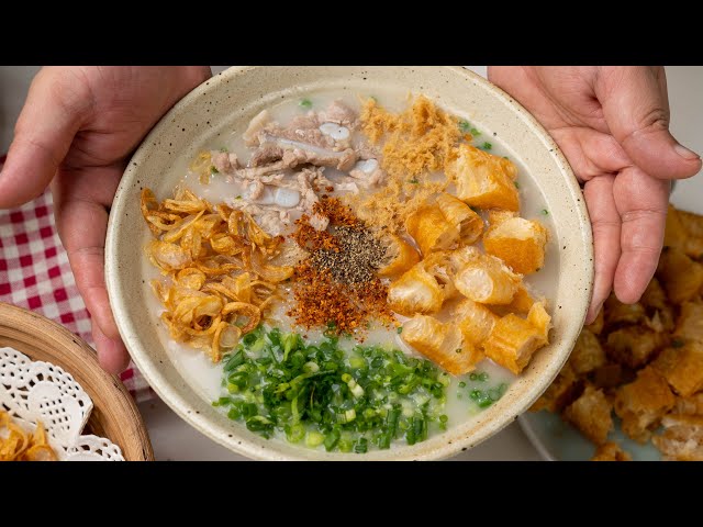 Cháo sườn kiểu miền Bắc thơm ngon