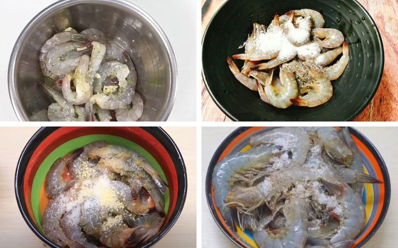 Chuẩn bị nguyên liệu cho món tôm kho tàu không nước dừa
