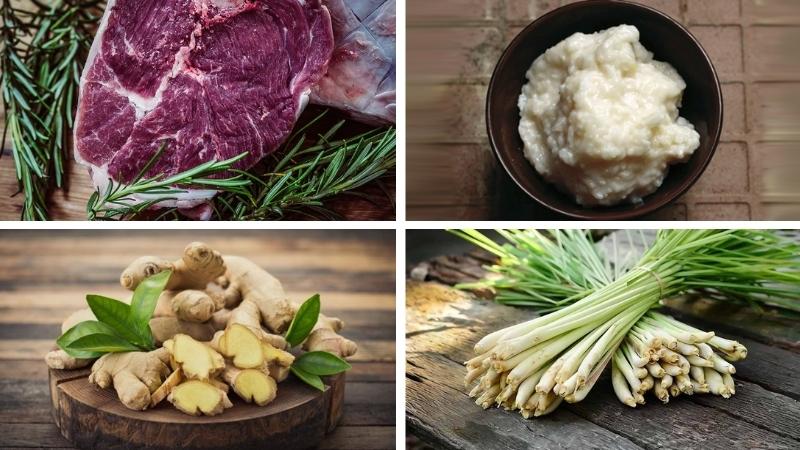 Chuẩn bị nguyên liệu luộc thịt trâu mềm ngon