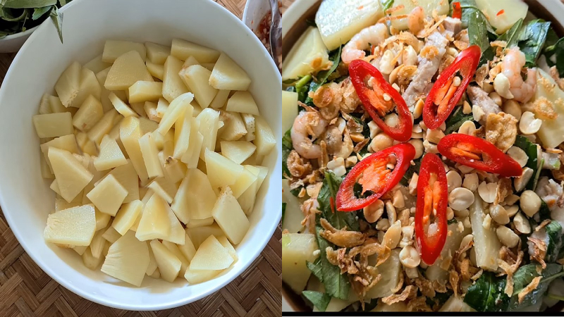 Gỏi sake tôm thịt