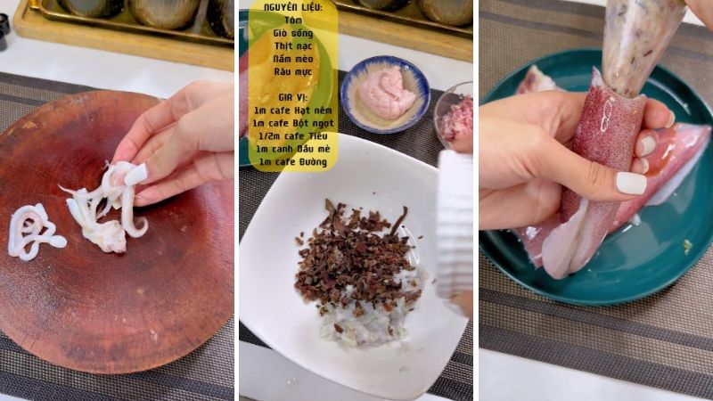 Mẹo chọn nguyên liệu mực nhồi thịt rim nước mắm