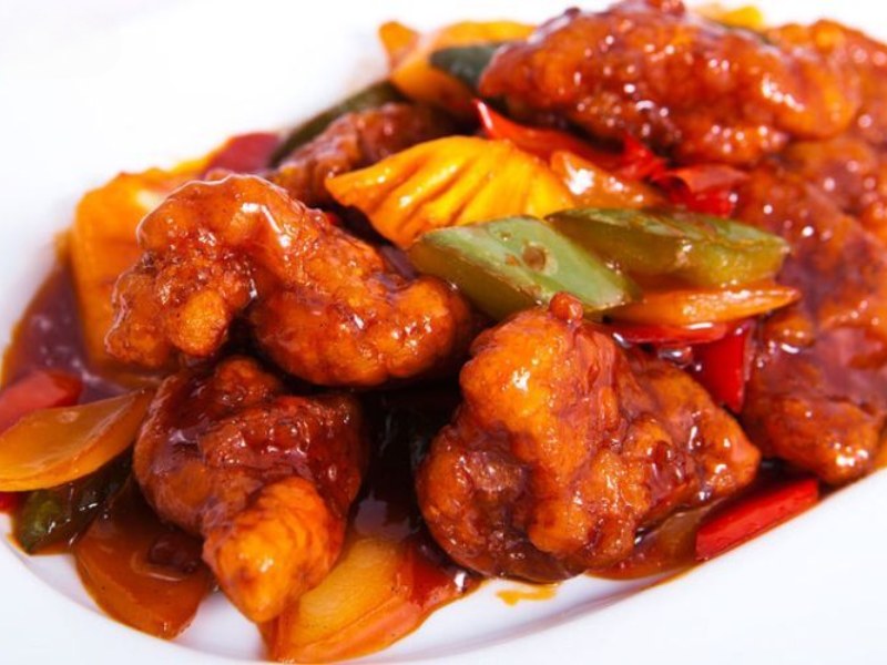 Món thịt gà sốt chua ngọt