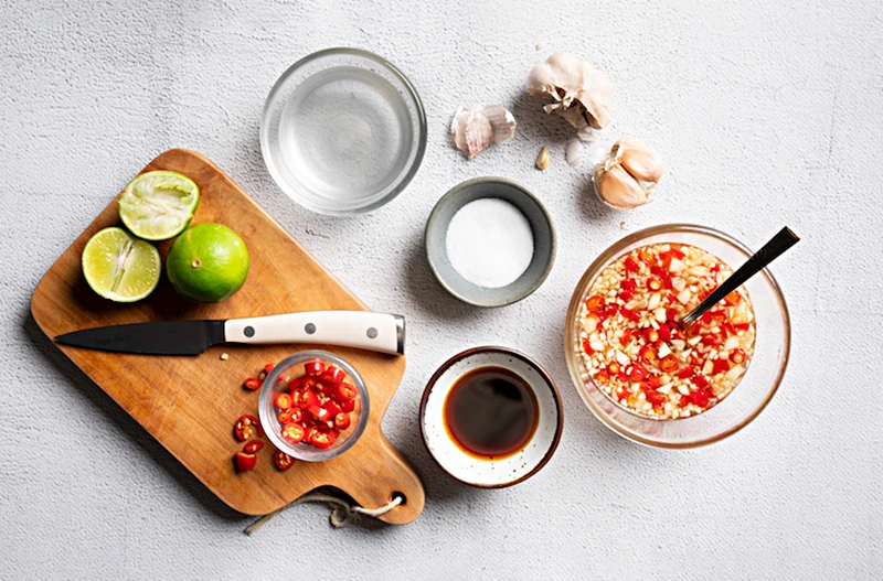 Nguyên liệu làm nước mắm chua ngọt