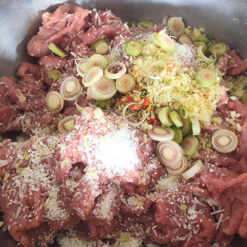 Cách chế biến Thịt trâu nhúng dấm