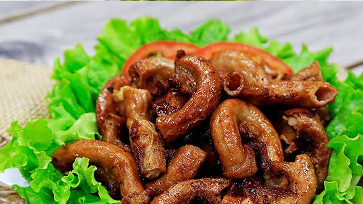 Nội tạng lợn chiên