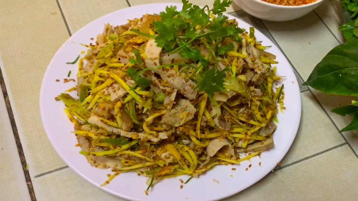 Thành phẩm món chạo thịt heo