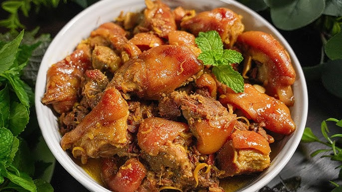 Thịt heo rừng nấu giả cầy