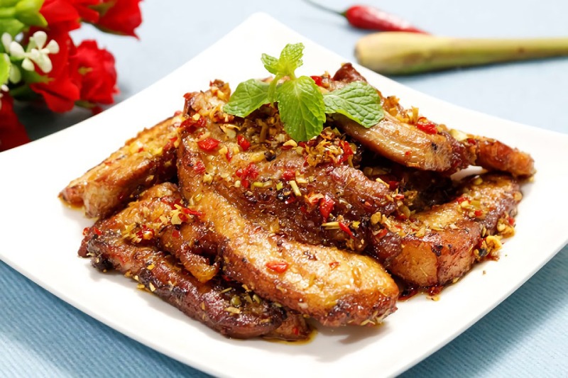 Thịt lợn nạc nướng