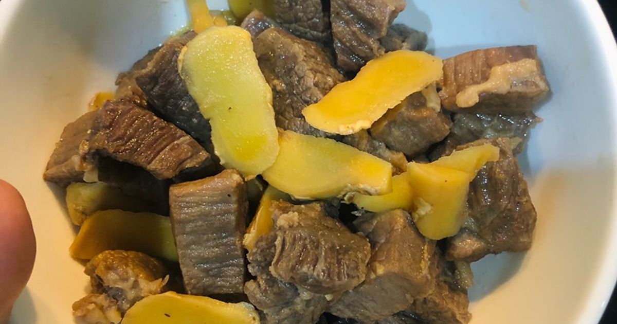 Thịt trâu hấp gừng