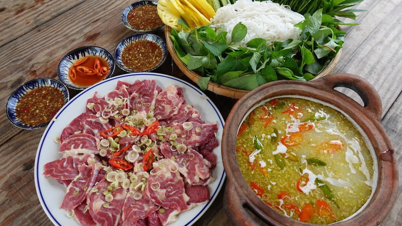 Thịt trâu nhúng lẩu