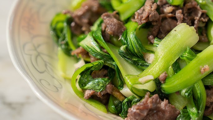 Thịt trâu xào cải xanh