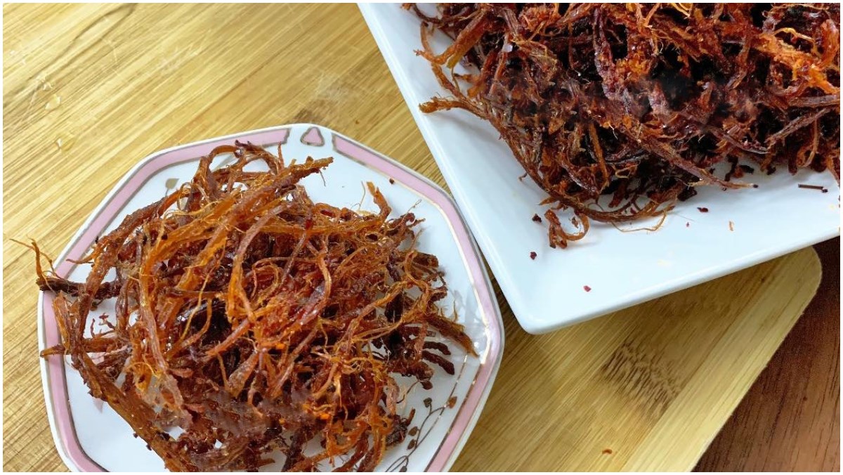 Thịt trâu gác bếp rim mắm ớt