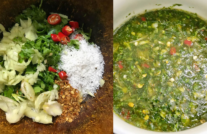 Cách làm chẩm chéo ướt Tây Bắc đơn giản