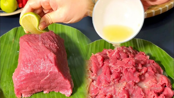 Cách làm nộm bò tái chanh