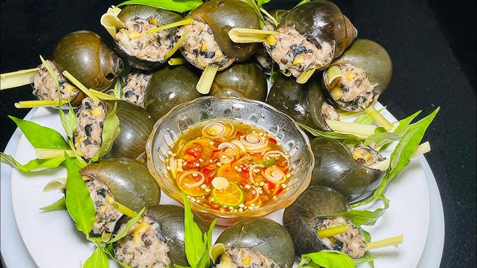 Cách làm ốc bươu nhồi thịt