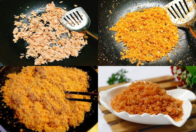 Cách làm ruốc cá hồi cho bé