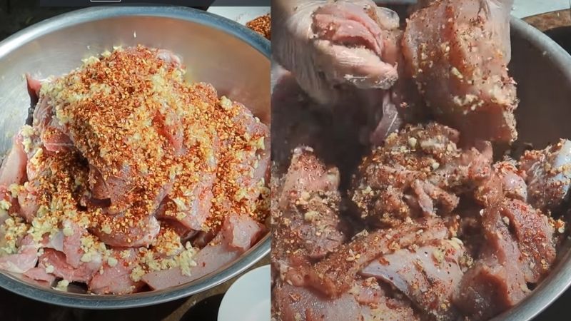 Cách ướp thịt lợn gác bếp