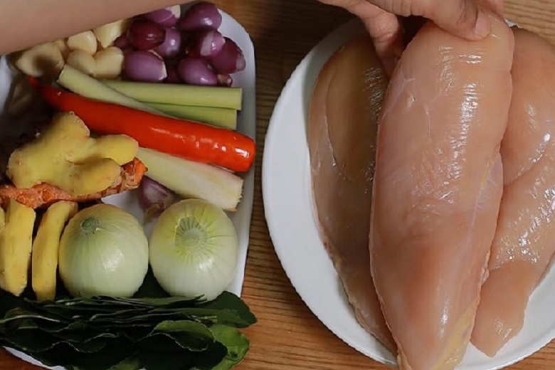 Nguyên liệu cách làm ruốc thịt gà