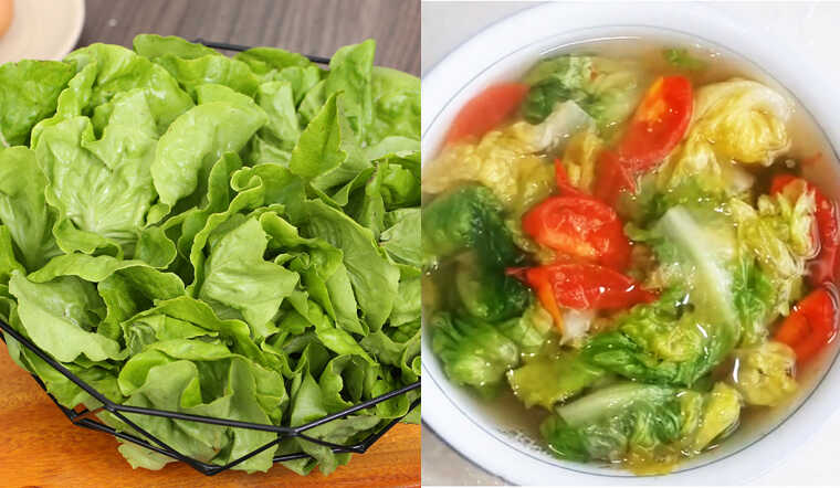 Rau xà lách nấu canh