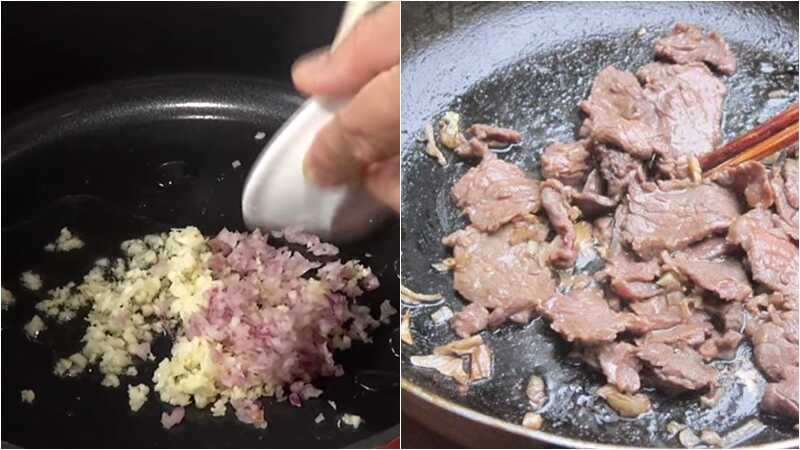 Xào thịt bò