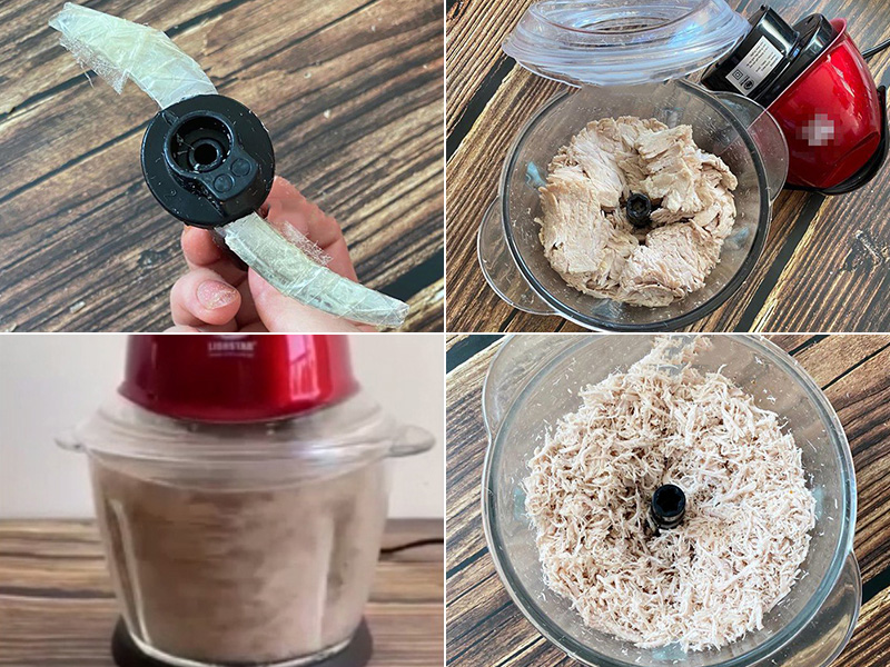 Xay thịt bằng máy xay sinh tố